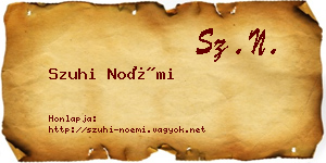 Szuhi Noémi névjegykártya